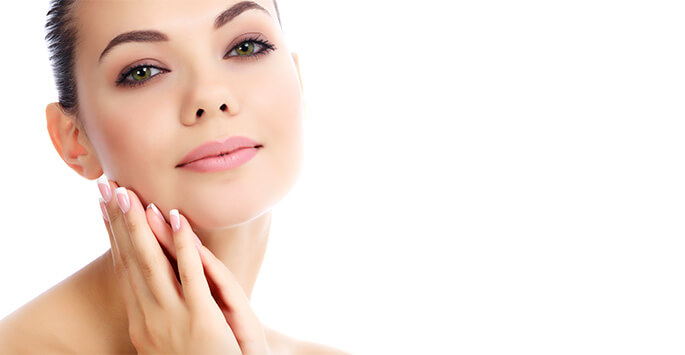 beautiful woman with flawless skin at amachi medspa